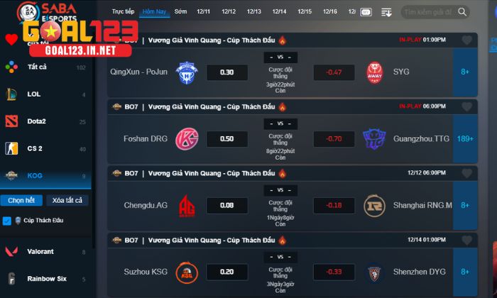 cá cược esports Các game Esports được dùng để cá cược ngày càng nhiều