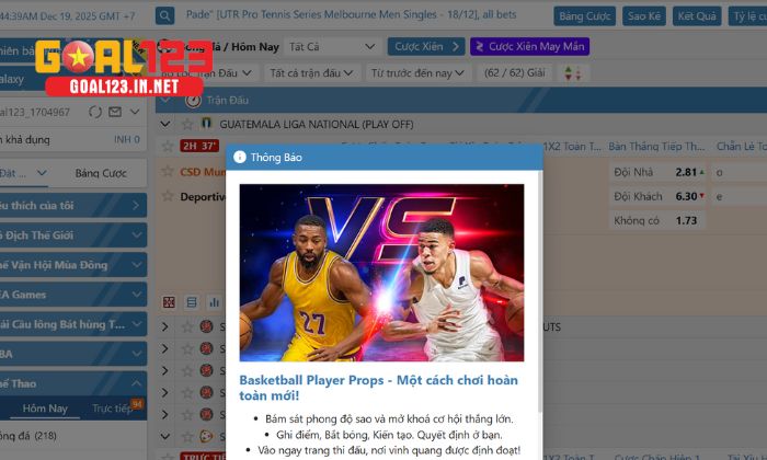 Thể thao tại Goal123